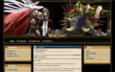 Wordpress тема для игроков в World of Warcraft
